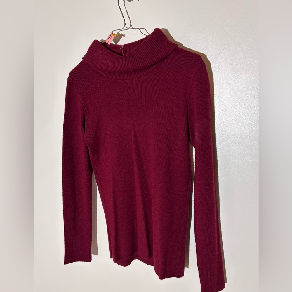 Herald House Deep Burgundy Knit Turtleneck Sweater